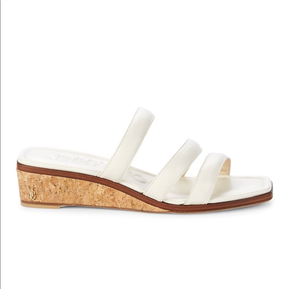 Jimmy Choo Athenian 35 Cork Wedge Mules